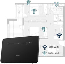 Carregar imagem no visualizador da galeria, Huawei B535-232a Negro Router 4G+ LTE-A categoria 7 Gigabit WiFi AC 2 x SMA