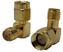 Carregar imagem no visualizador da galeria, Adaptador SMA macho para SMA fêmea de ângulo reto de 90 graus para cabo de extensão de roteador 4G LTE 5G