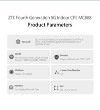Carregar imagem no visualizador da galeria, ZTE MC888 5G WiFi 6 2 RJ45 10 Gigabit 1 RJ11 nanoSIM