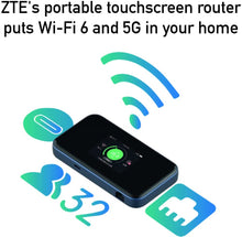 Carregar imagem no visualizador da galeria, ZTE MU5001 Preto Hotspot rolo 5G 4G Categoria 22 WiFi 6 4500mAh Bateria com carga rápida
