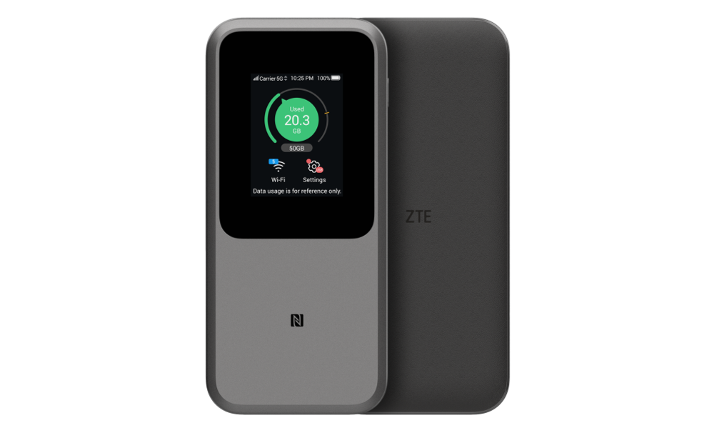 ZTE MU5120 MiFi Pebble 5G 4G WiFi 6 10000mAh Bateria com Carregamento Rápido